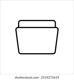 Open line folder on transparent background