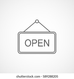 Open Line Icon On White Background