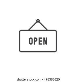 open line icon, outline vector sign, linear pictogram isolated on white. logo illustration