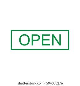 Open line sign icon vector