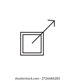 ícone abrir link ilustração elemento design
