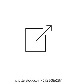ícone abrir link ilustração elemento design