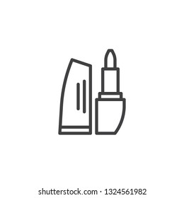 Open Lipstick line icon. linear style sign for mobile concept and web design. Pomade outline vector icon. Symbol, logo illustration. Pixel perfect vector graphics
