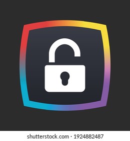 Open Lock - App Icon Button