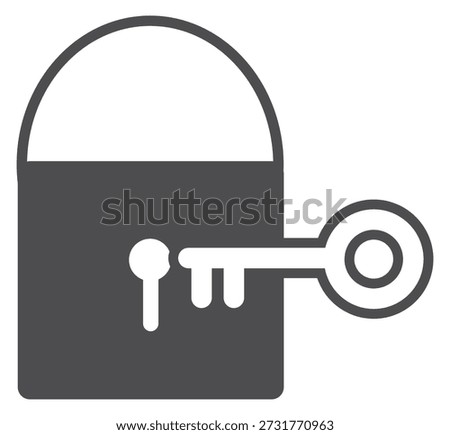 Open lock black icon. Unlock simple symbol