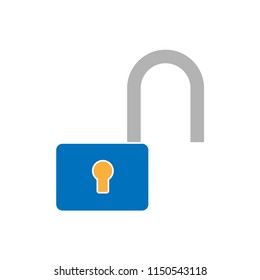 Open lock color icon, vector illustration design. Communication collection.