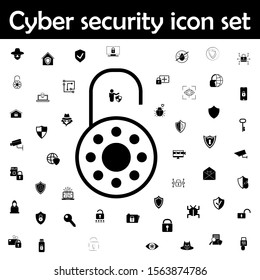 Open lock icon. Cyber security icons universal set for web and mobile
