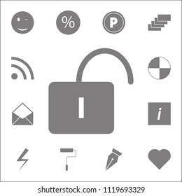 open Lock  icon. Detailed set of minimalistic icons. Premium quality graphic design sign. One of the collection icons for websites, web design, mobile app on white background