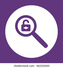 Open lock  icon. Flat design.