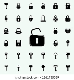 open lock icon. lock and keys icons universal set for web and mobile