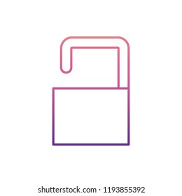 open lock icon in nolan style. One of Web collection icon can be used for UI, UX