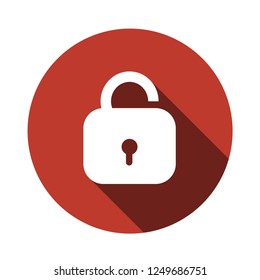 open lock icon. secure,safety symbol. vector simple flat design.