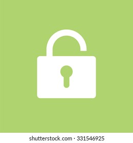 Open lock icon. Security icon.