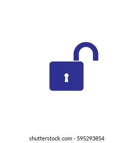 Open lock icon, unlock vector illustration