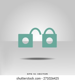 Open lock icon - vector