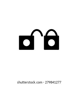 Open lock icon - vector