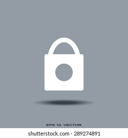 Open lock icon - vector