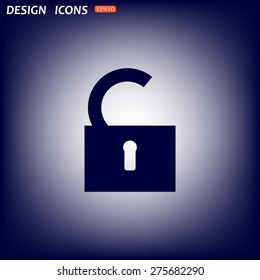 open lock. icon. vector design
