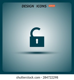 open lock. icon. vector design