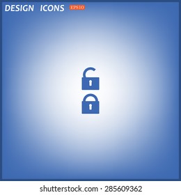 Open lock. icon. vector design