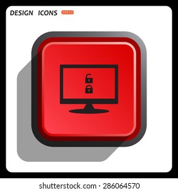Open lock. icon. vector design
