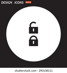 Open lock. icon. vector design