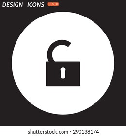 open lock. icon. vector design