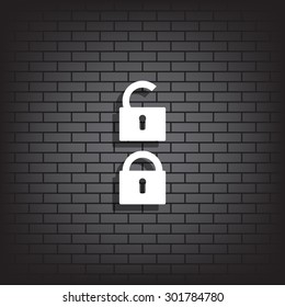 Open lock. icon. vector design