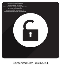 open lock. icon. vector design