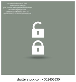 Open lock. icon. vector design
