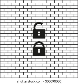 Open lock. icon. vector design