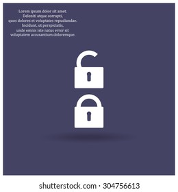 Open lock. icon. vector design
