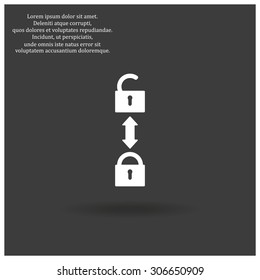 Open lock. icon. vector design
