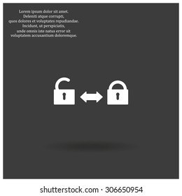 Open lock. icon. vector design