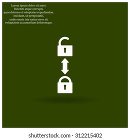 Open lock. icon. vector design