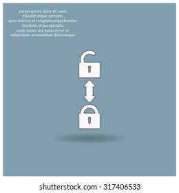 Open lock. icon. vector design