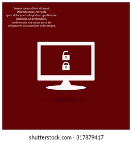 Open lock. icon. vector design