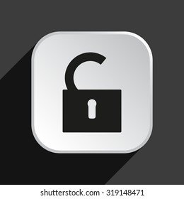 open lock. icon. vector design