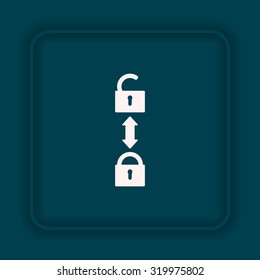 Open lock. icon. vector design