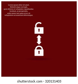 Open lock. icon. vector design