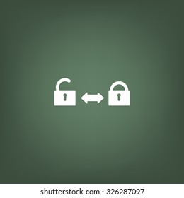Open lock. icon. vector design