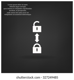 Open lock. icon. vector design