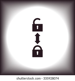 Open lock. icon. vector design