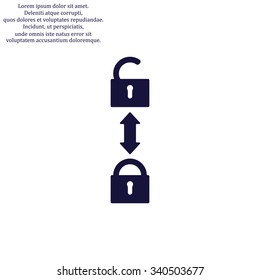 Open lock. icon. vector design