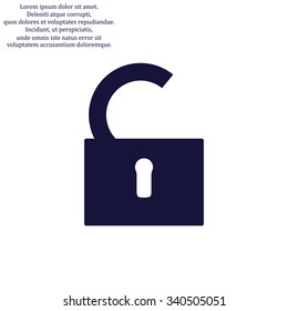 open lock. icon. vector design