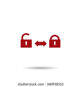 Open lock. icon. vector design