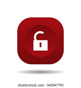 open lock. icon. vector design