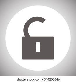 open lock. icon. vector design