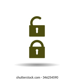 Open lock. icon. vector design