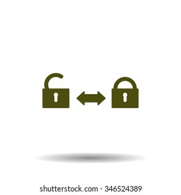 Open lock. icon. vector design